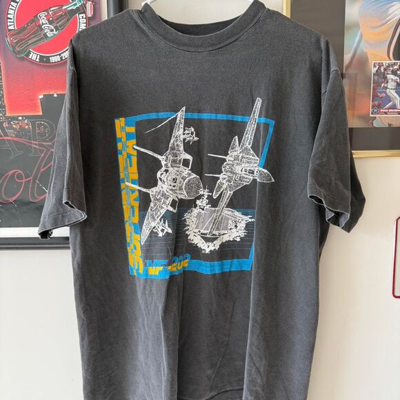 Vintage Navy VF-202 Tomcat Hanes Tee - Picture 3 of 6